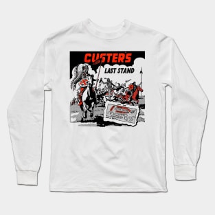 Custers Last Stand Buffalo Bill Western Cowboy Retro Comic Long Sleeve T-Shirt